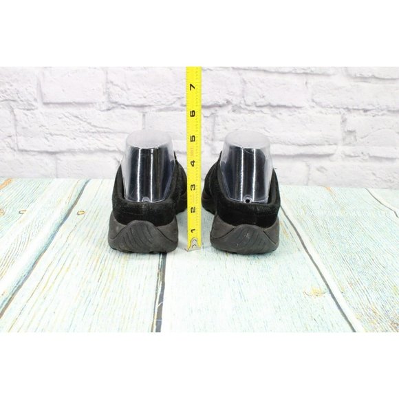 LL Bean  Black Suede Slip-On Casual Mule Clog Shoes Size 6 Wide - Picture 6 of 9